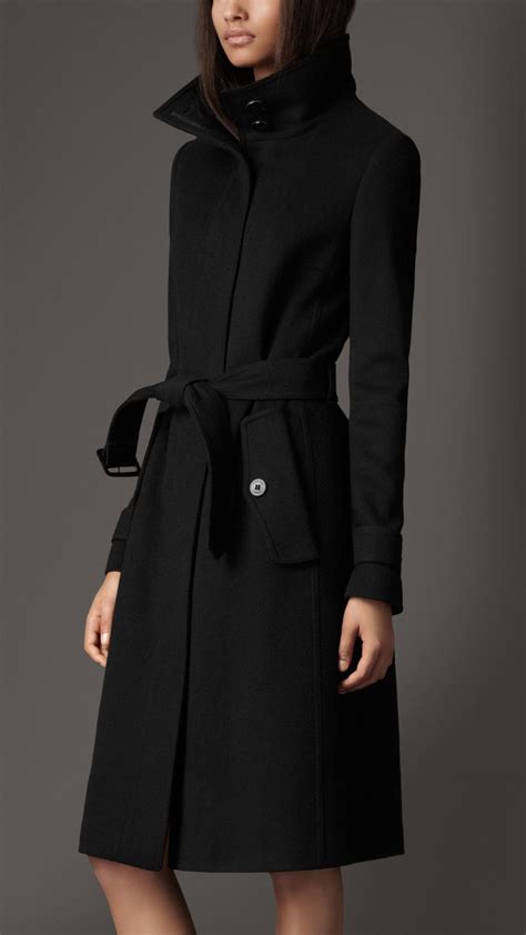 burberry wool cashmere coat with fur|Burberry cashmere overcoat.